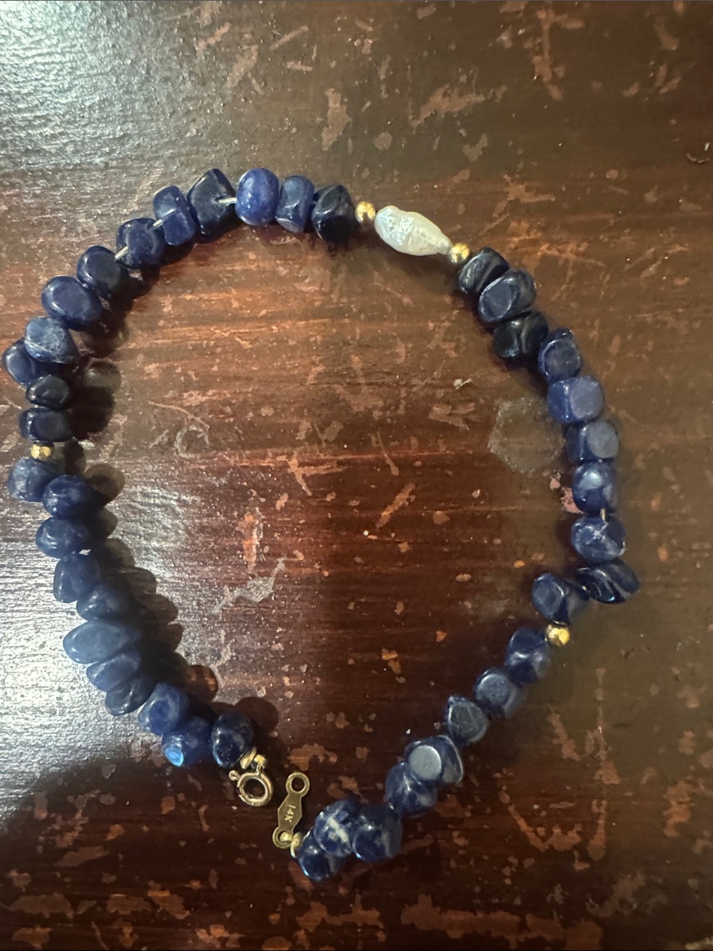 Handcrafted Blue Sodalite Beaded Bracelet - Elegant Women’s Jewelry